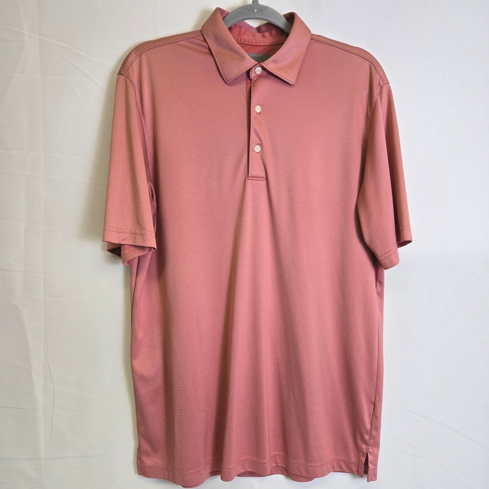 Greg Norman ML75 Play Dry Solid Polo, Pink, Men's Size Medium‎